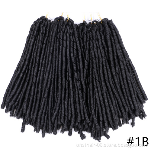 MYZYR soft faux locs crochet hair braiding hair extension jamaican bounce 14INCH 15 roots/pack crotchet braids synthetic goddess